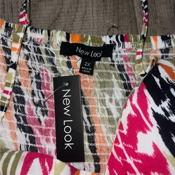 NWT New Look Pink and Yellow Sundress with Spaghetti Straps - Picture 7 of 8